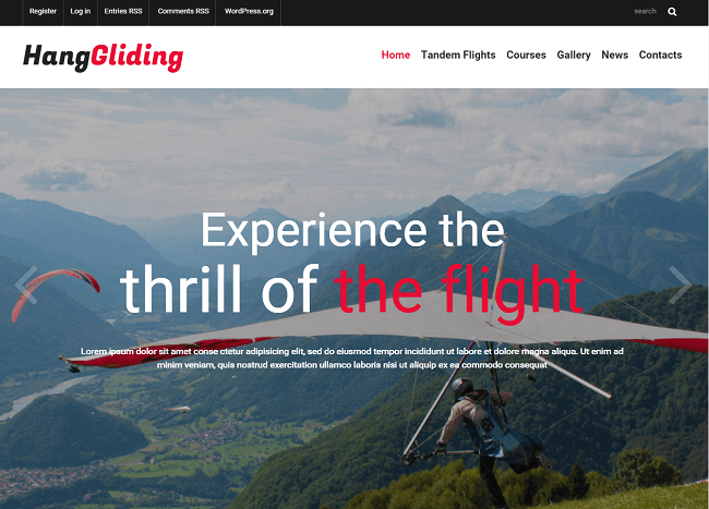 Interneto svetaines sablonas - Gliding