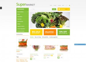 Supermarket website theme