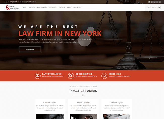 Lawyer wordpress theme