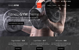 FitnessGYM WordPress theme for fitness